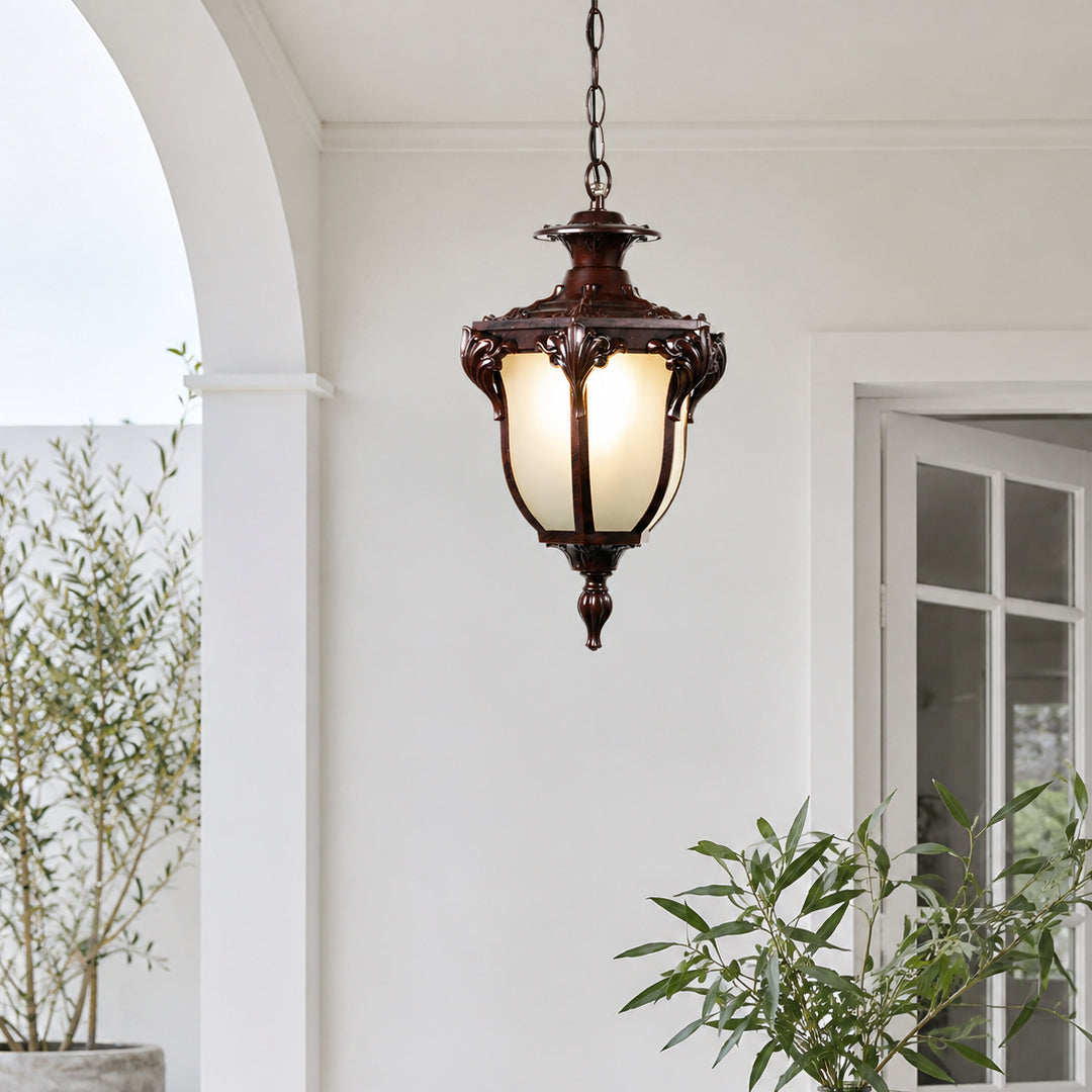 Europe Outdoor Hanging Light - Dark Brown
