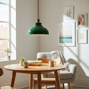 Factory Style British Green Pendant Light