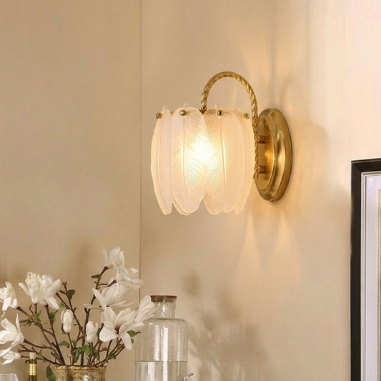 Feather Light Fixture Wall Lamp