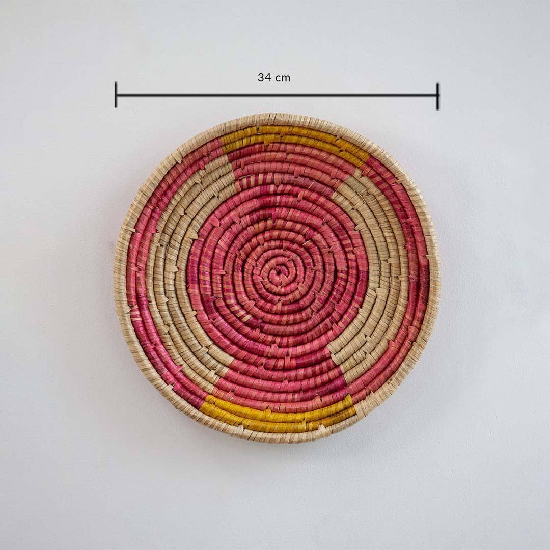 Fisnor Pink Wave Sabai Wall Basket - Style A