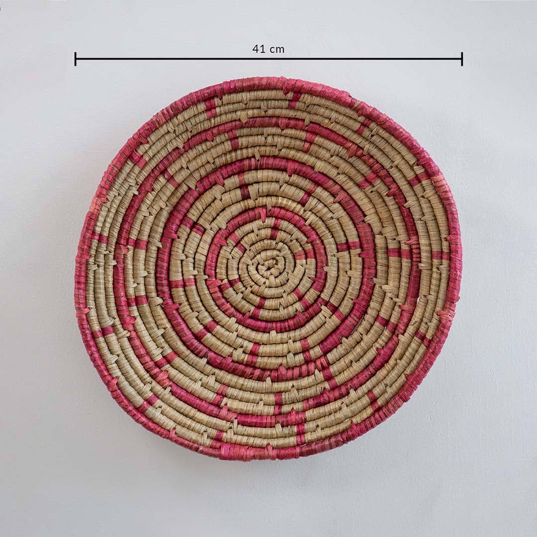 Fisnor Pink Wave Sabai Wall Basket - Style B