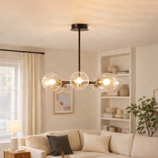 flannel 5 linear chandelier transparent main lifestyle