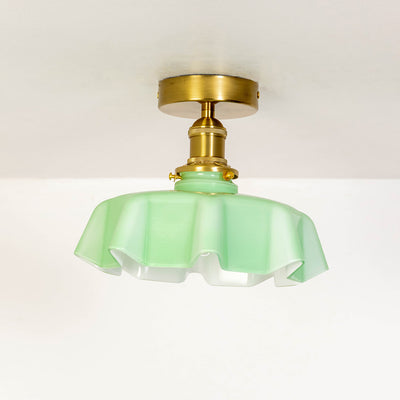 Fleur Glass Ceiling Light - Green