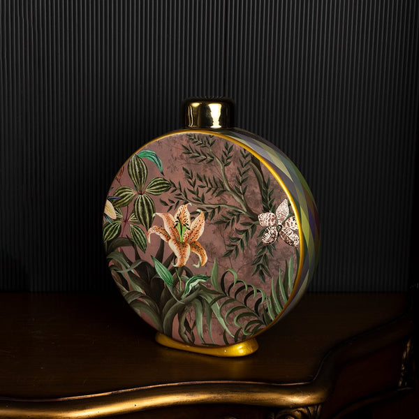 Floral Ceramic Jar - Large - Open Box