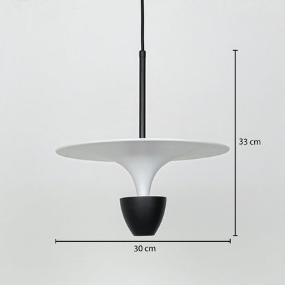 Flying Saucer Pendant Light - Black