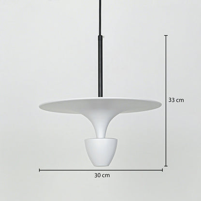 Flying Saucer Pendant Light - White