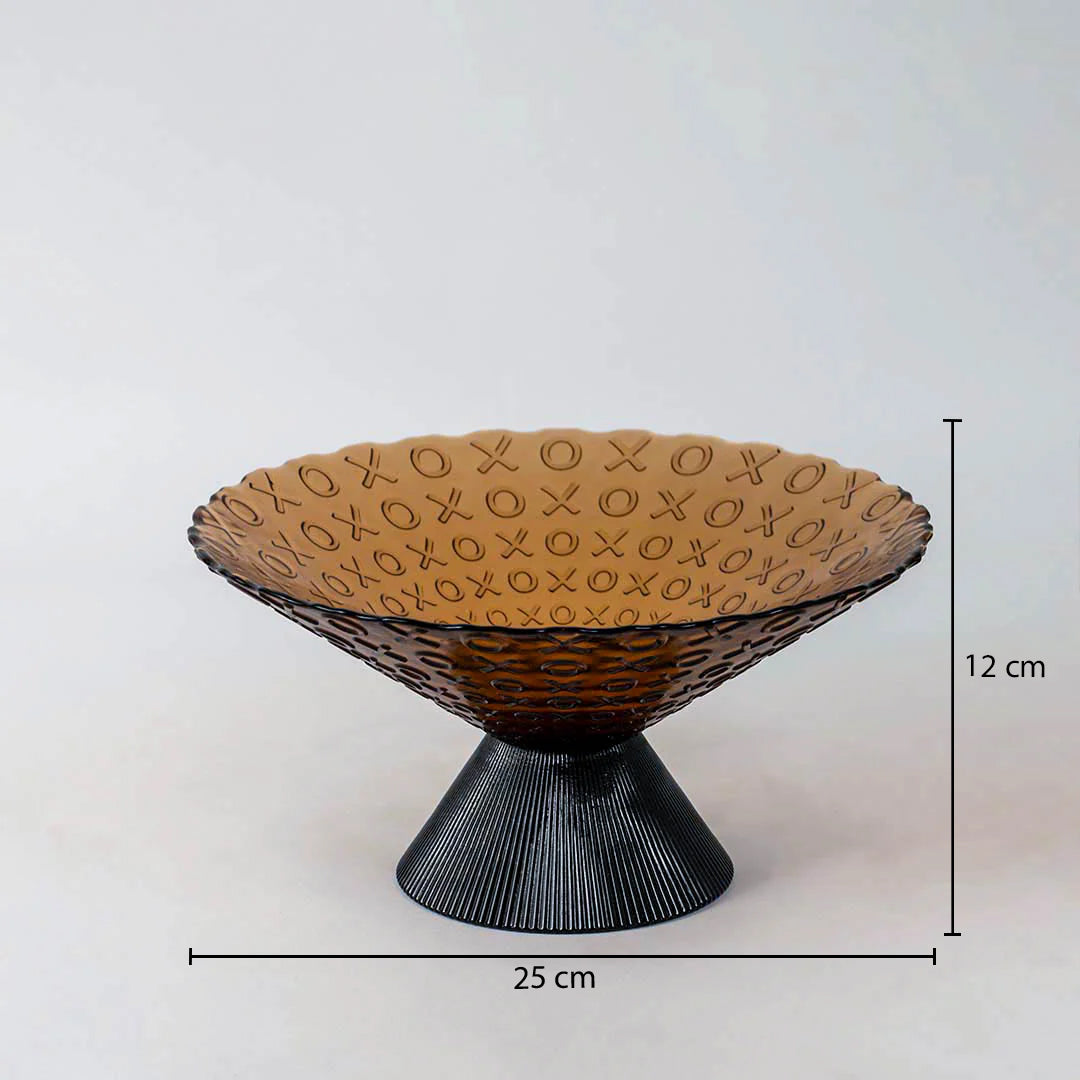 Fooled Prism Glass Centerpiece Tray
