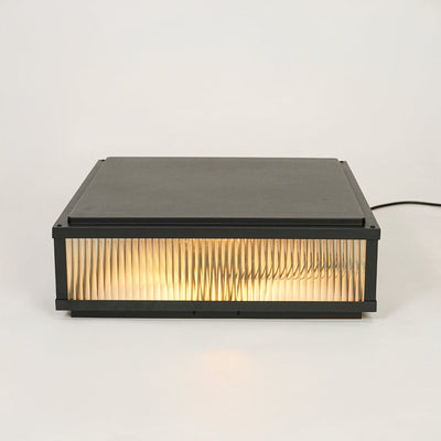 Forus Ribbed Glass Outdoor Gate Light