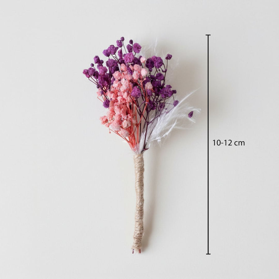fuscia boutonniere dimensions