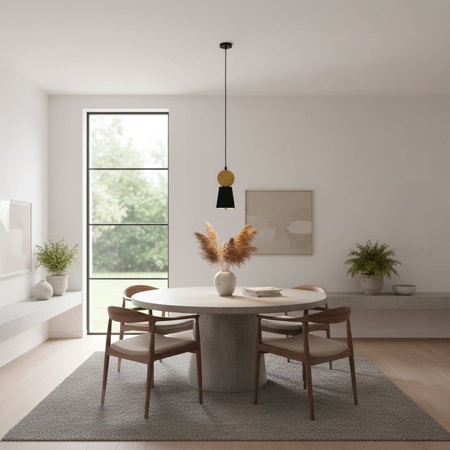 gatik drop pendant light truncated frustum main lifestyle