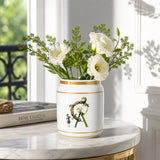 Ginori Monogram Porcelain Trinket Vase