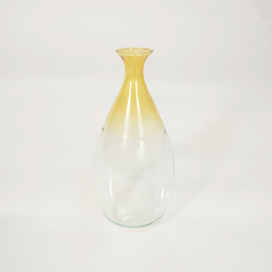 White background image of goccia glass vase for elegant tabletop decor styling and modern living room interior decoration.