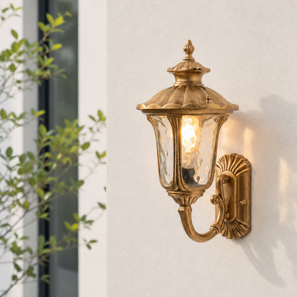 Gold Villa Outdoor Wall Lamp - Small