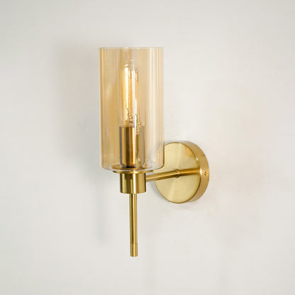 Golden Essence Modern Metal & Glass Wall Sconce