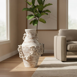 Horta Braided Terracotta Vase - Large
