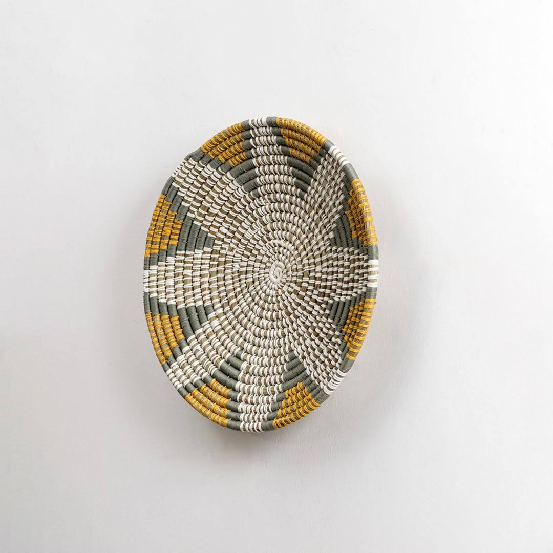 Rawi Floral Woven Wall Basket - Medium