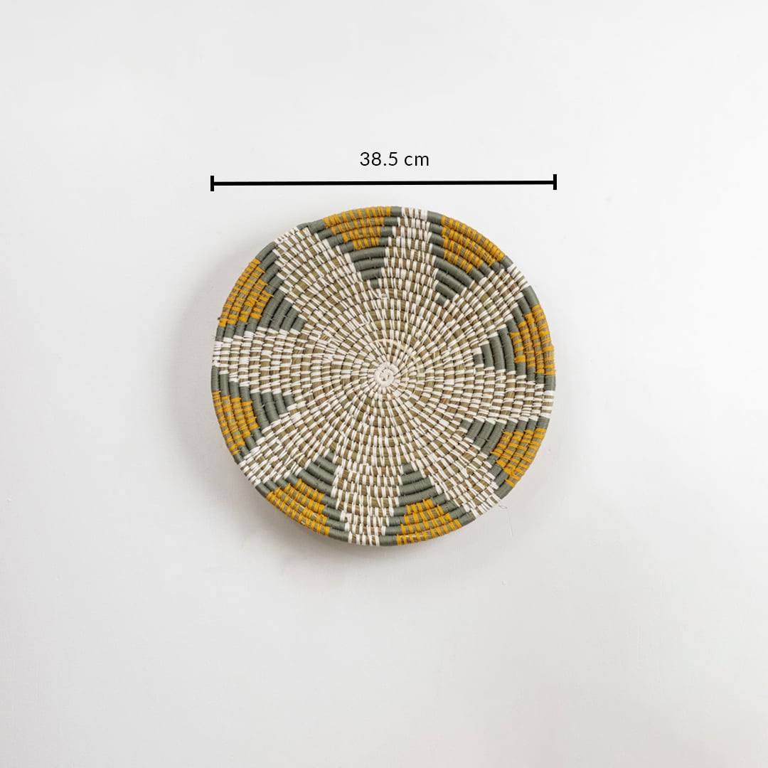 Rawi Floral Woven Wall Basket - Medium