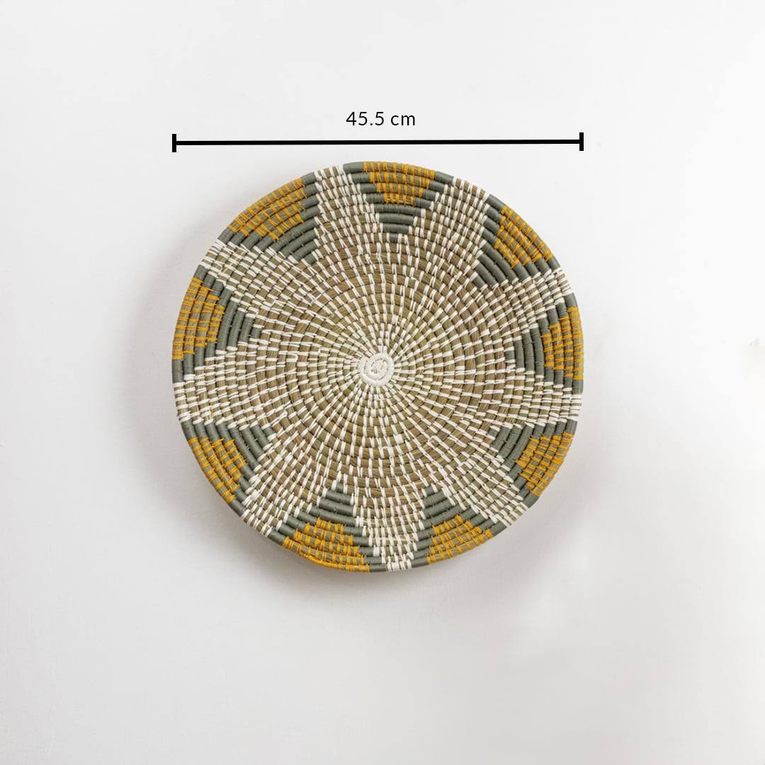 Rawi Floral Woven Wall Basket - Large