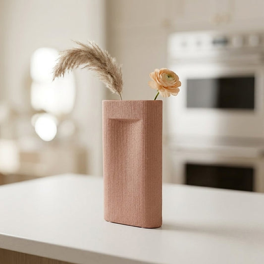 industrial pink ceramic vase large main lifestyle