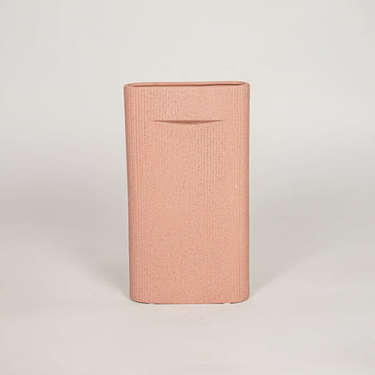 industrial pink ceramic vase large white background
