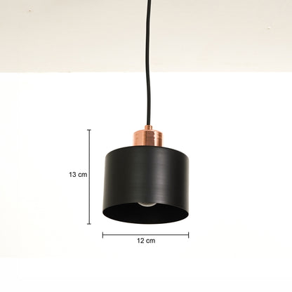 Dimension image of modern black metal hanging pendant light for elegant dining room decor styling with beautiful finish set.