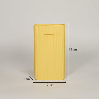 industrial yellow ceramic vase large dimensions