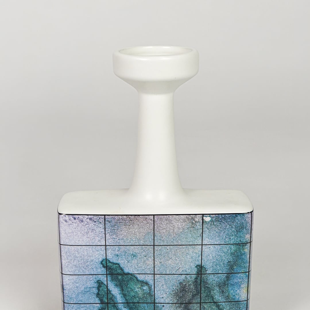 Inkwash Bottleneck Ceramic Vase - Small