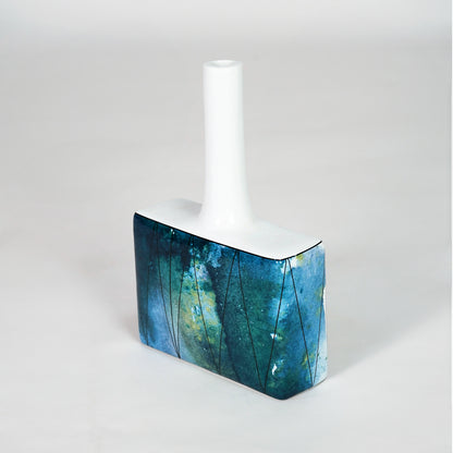 Inkwash Bottleneck Ceramic Vase - Small