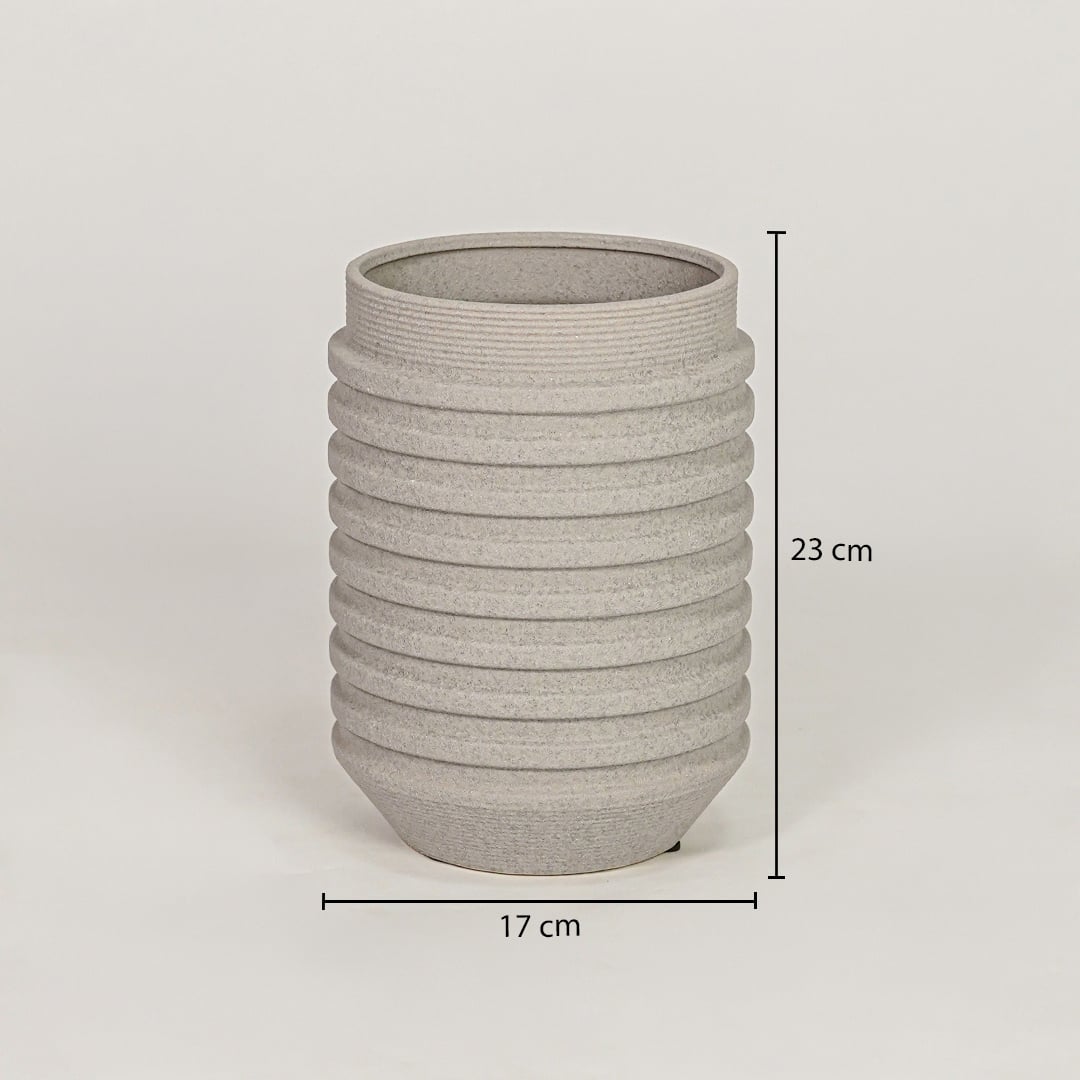 inverted edvin ceramic vase grey dimensions