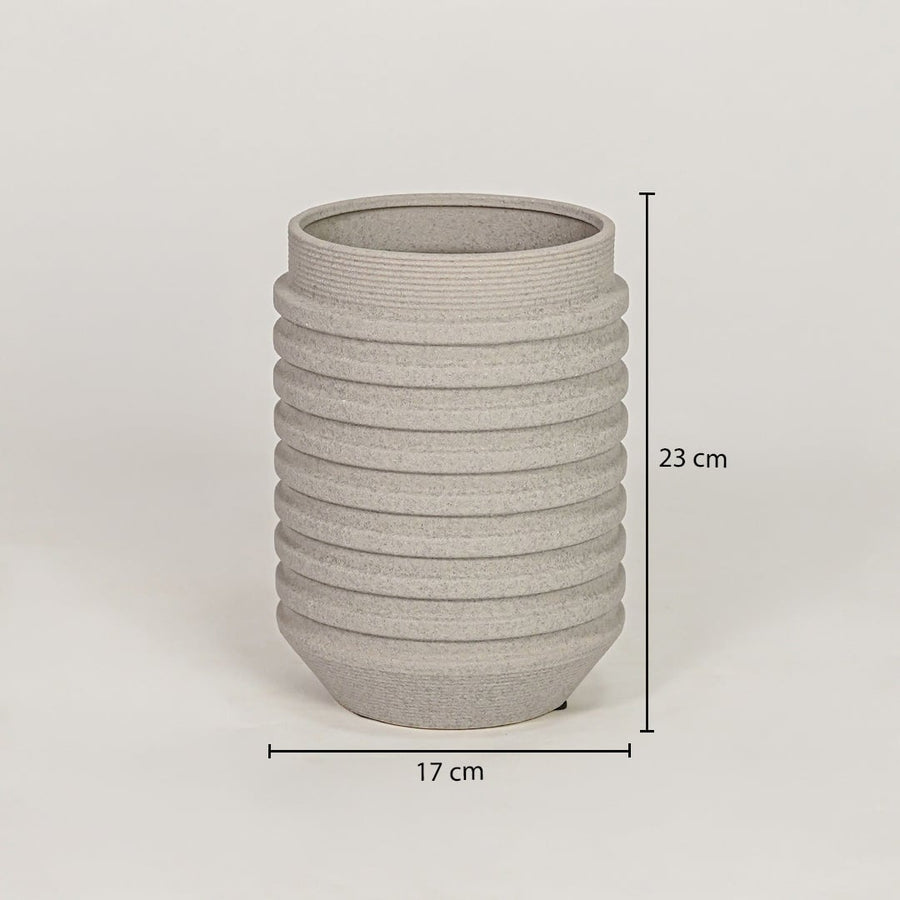 inverted edvin ceramic vase grey dimensions