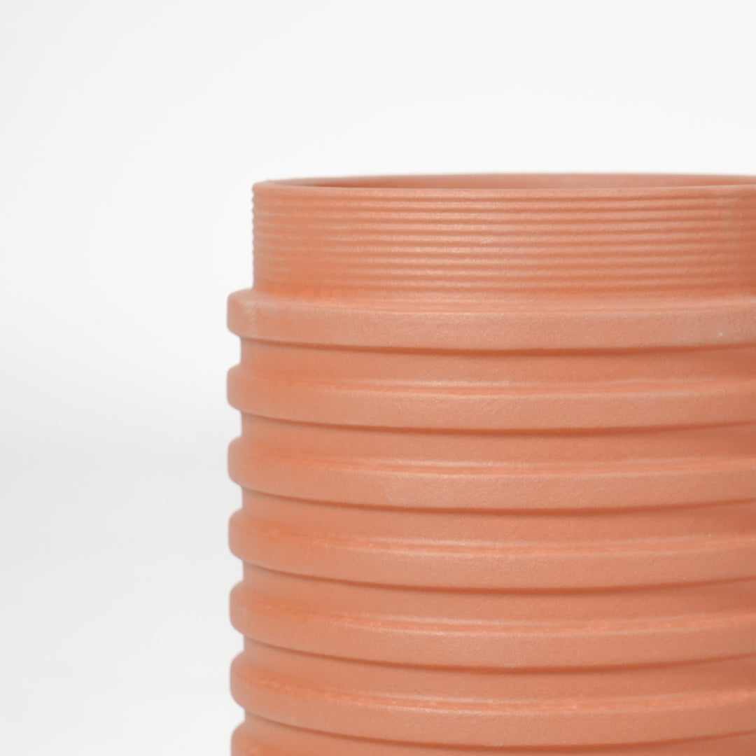 Inverted Edvin Ceramic Vase - Orange