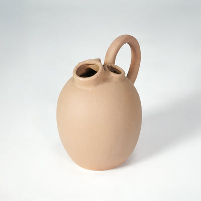 Jade Beige Harappan Ceramic Vase - Small