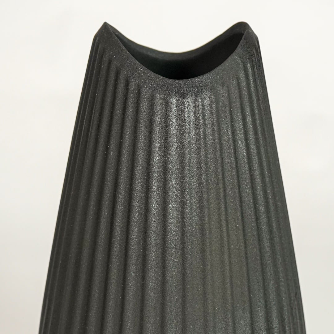 jade ceramic black european vase closeup