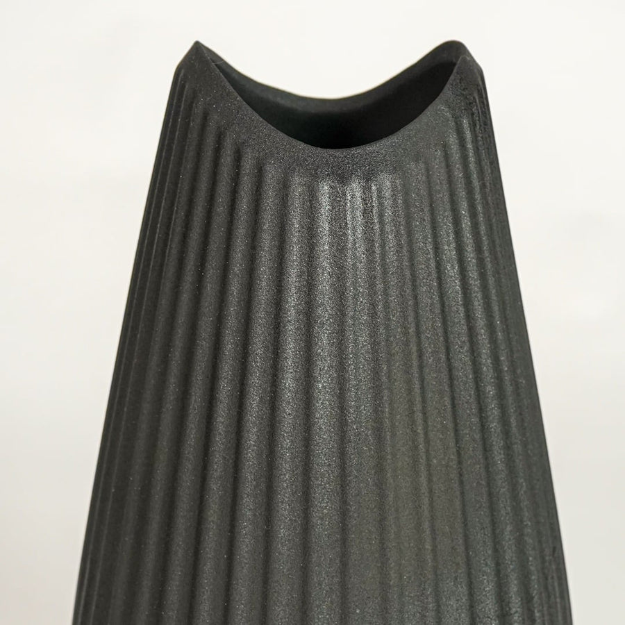 jade ceramic black european vase closeup