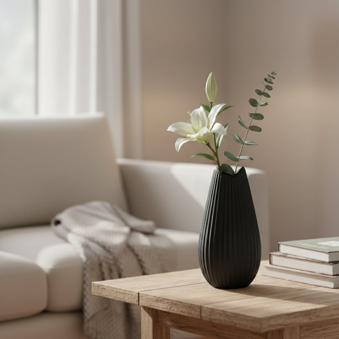 jade ceramic black european vase main lifestyle