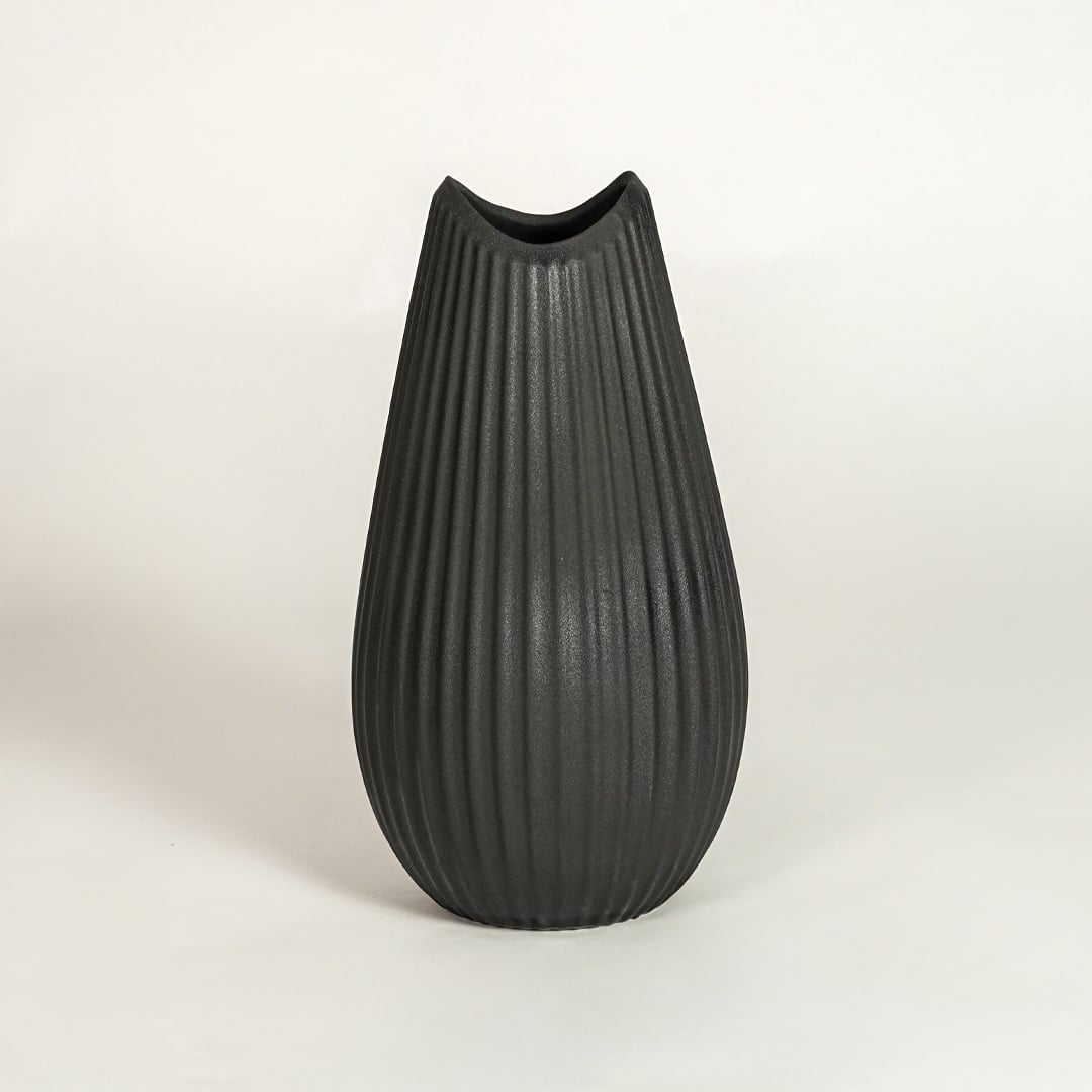 jade ceramic black european vase white background