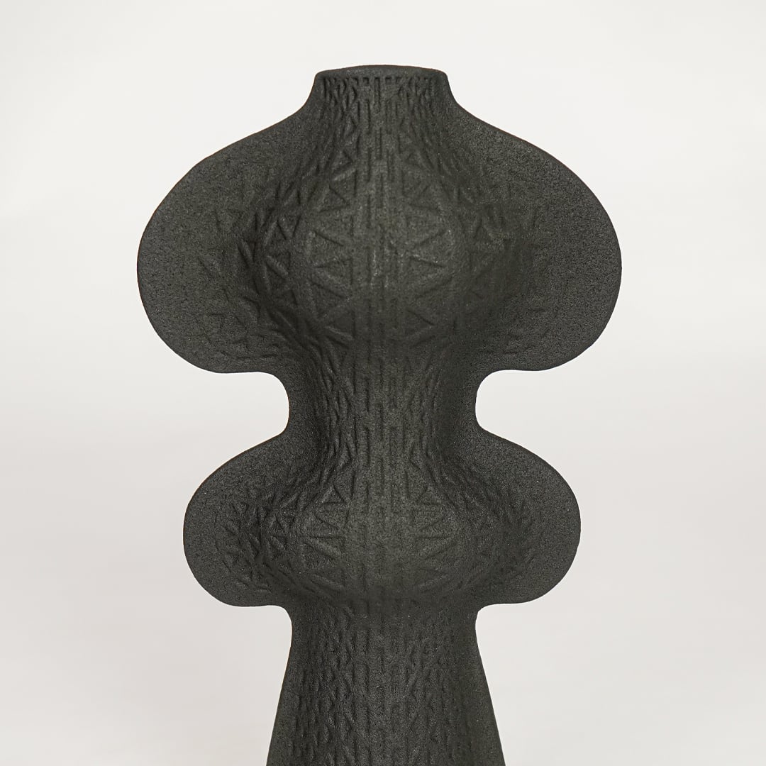 Kajari Ceramic Vase - Black