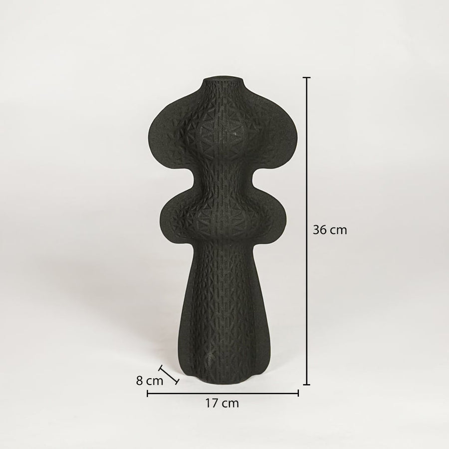 kajari ceramic vase black dimensions