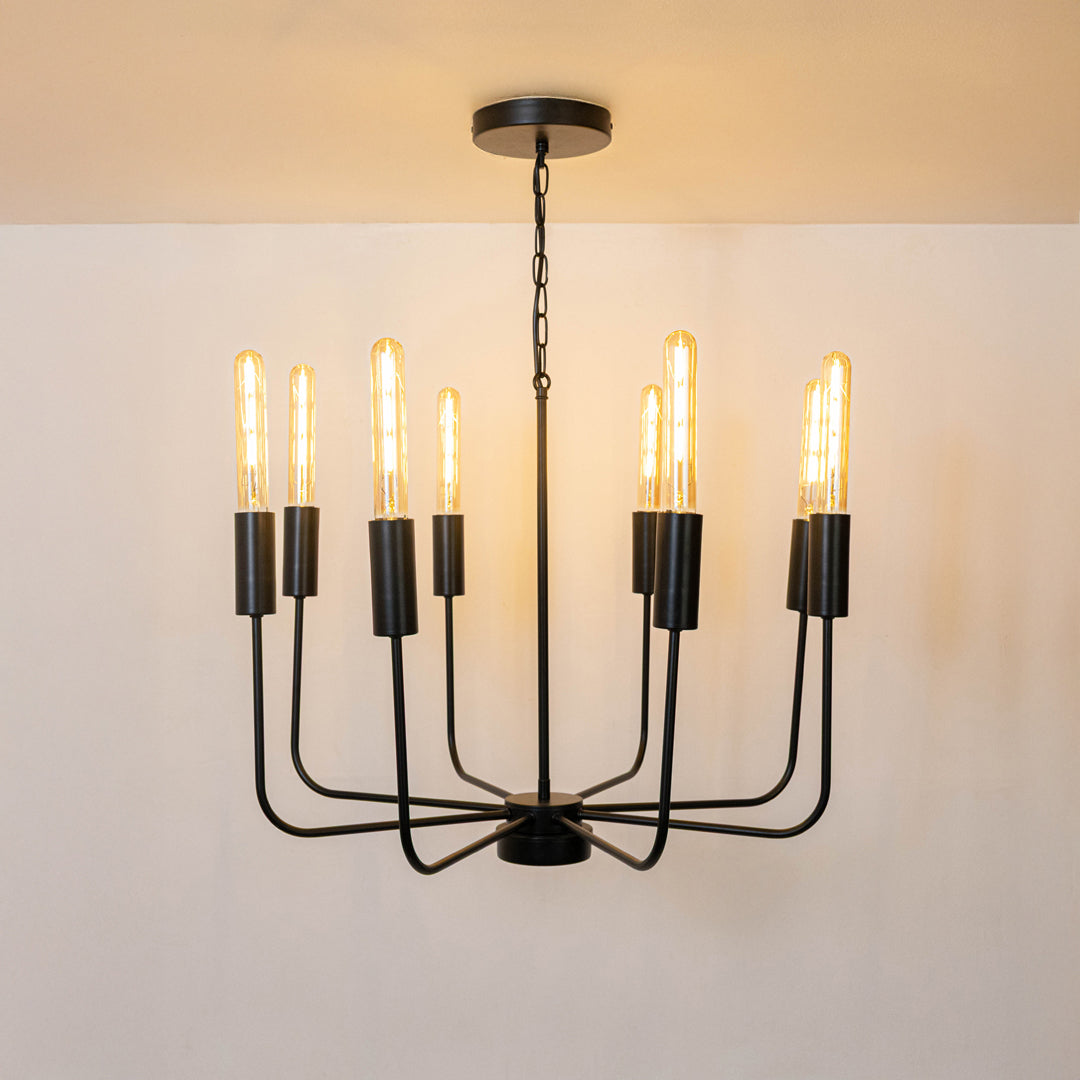 Kayla 8-Light Classic Chandelier - Black