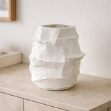 Koa Stropiccio Ceramic Vase - White