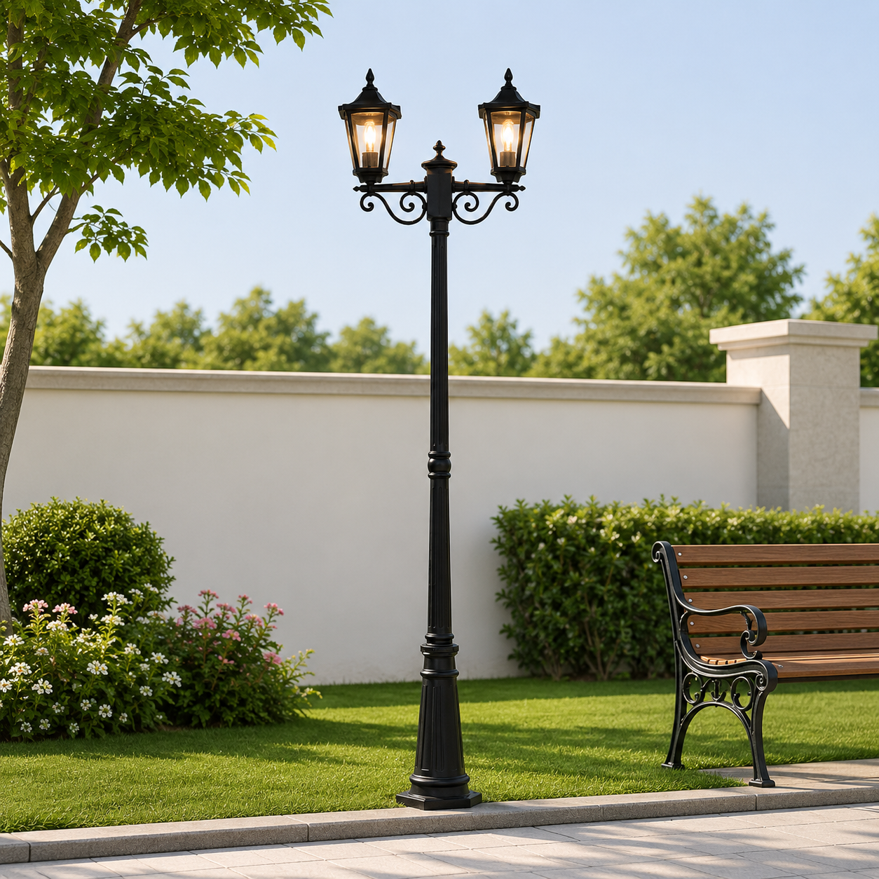 Kongzi Linear Outdoor Pole Lamp