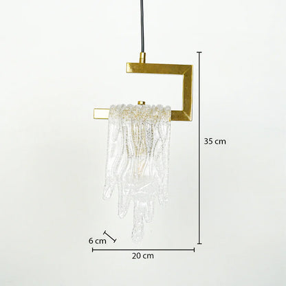 Kristy Pendant Light Crystal & Brass