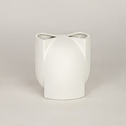kumo dual ceramic vase white white background