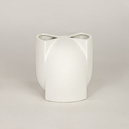 kumo dual ceramic vase white white background