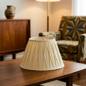 Verdant Tapered Pleated Lamp Shade - Off White