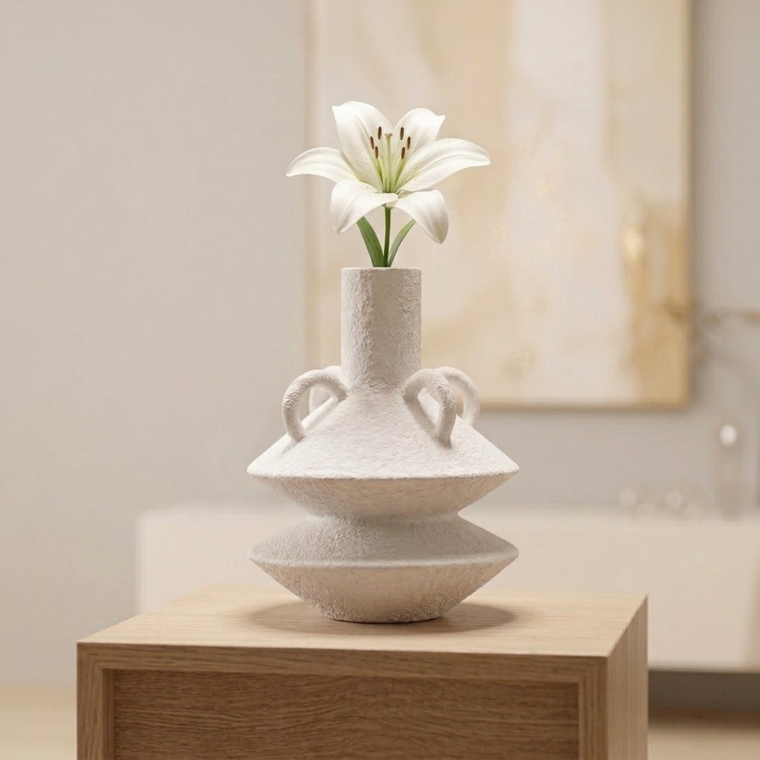 lauren bubble ceramic vase white main lifestyle 1