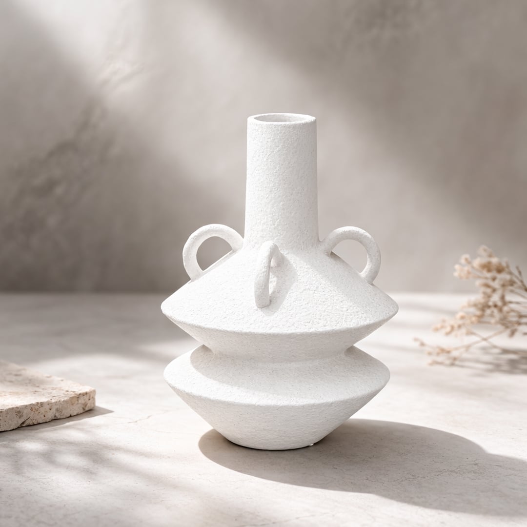 lauren bubble ceramic vase white main lifestyle 2