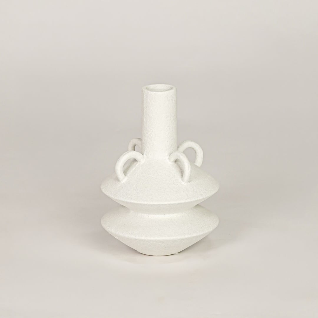lauren bubble ceramic vase white white background