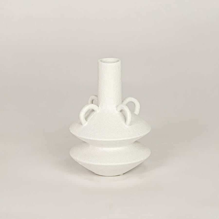 lauren bubble ceramic vase white white background