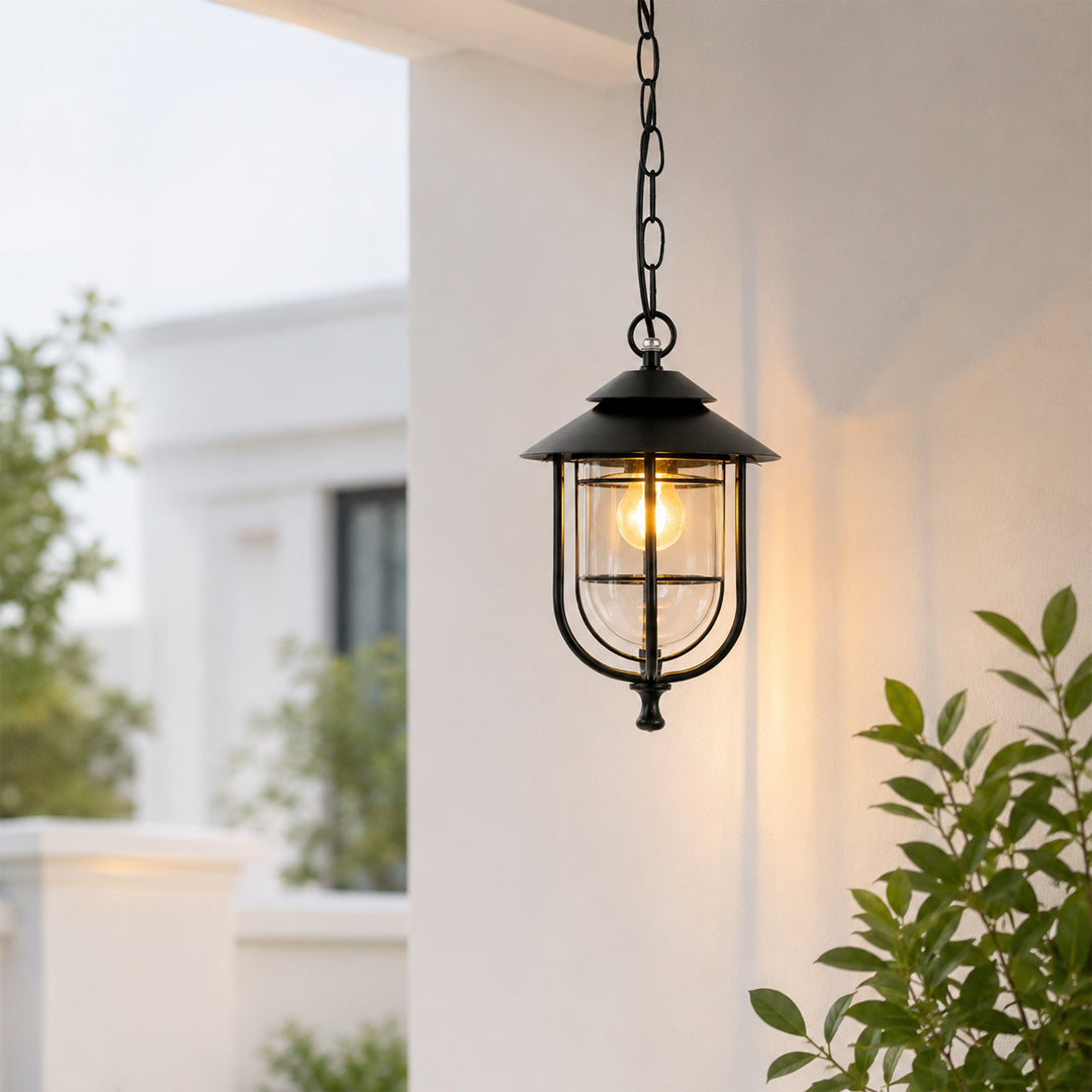 Lima Black Outdoor Hanging Light - Medium